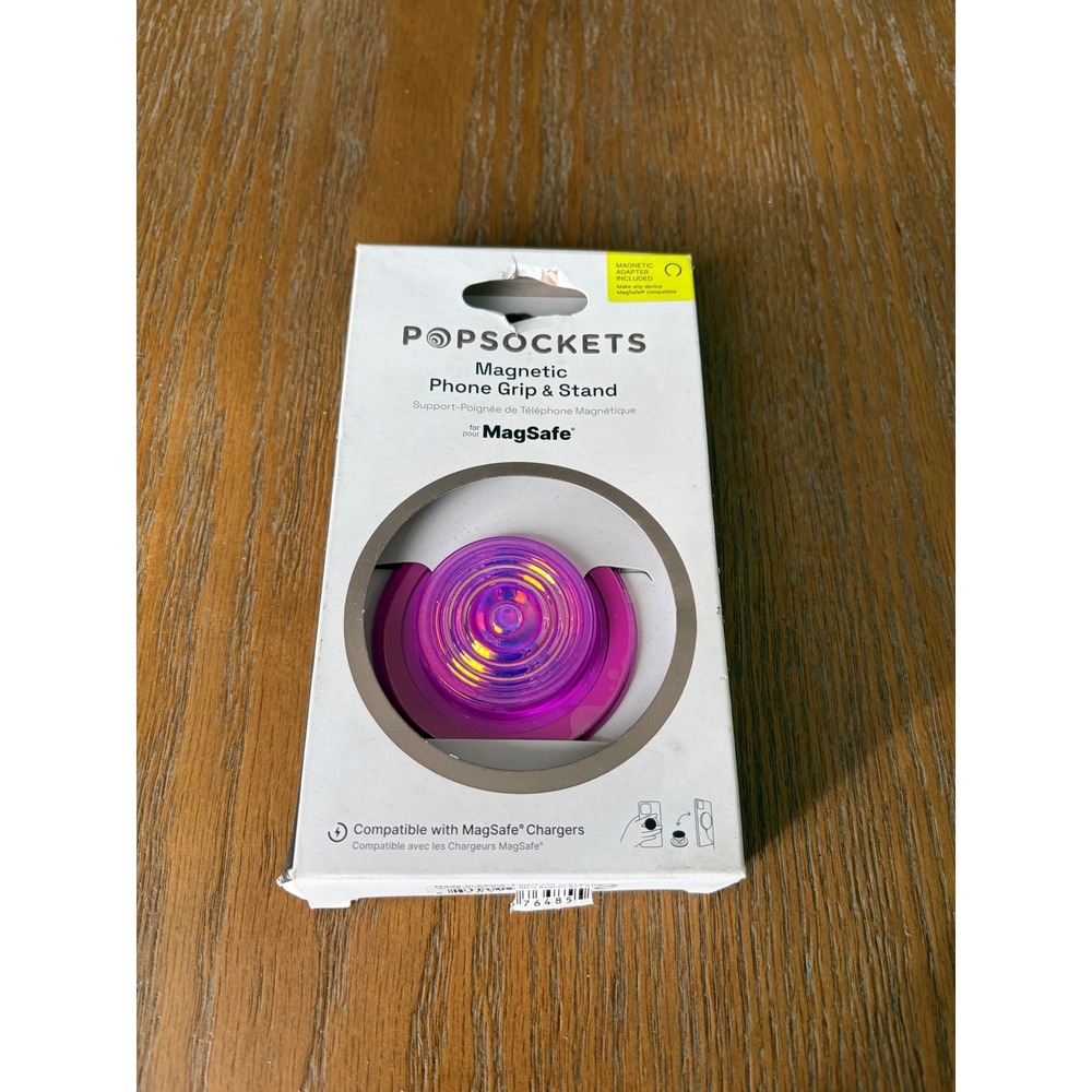 PopSockets Magnetic Phone Grip and Stand for MagSafe Purple Iridescent 806485